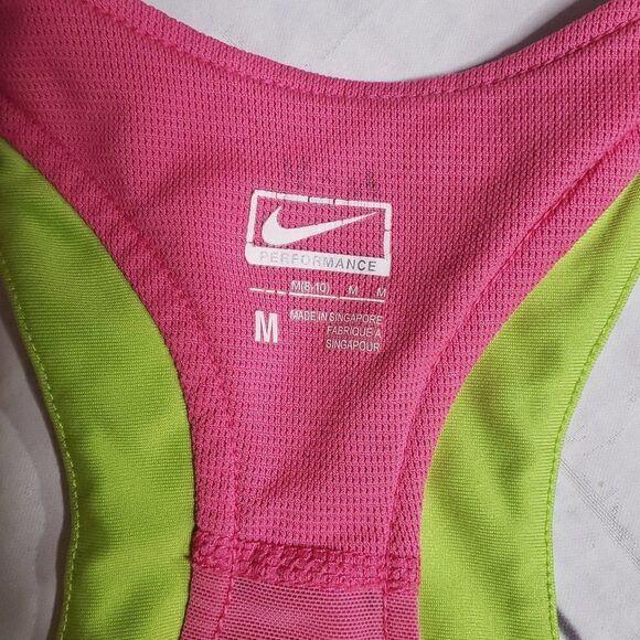 Nike Performance tank womens medium pink lime - Picture 4 of 7